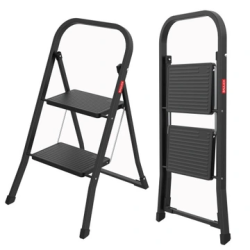 Klapptritt 2 Stufen Schwarz