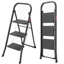 Klapptritt 3 Stufen schwarz