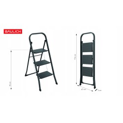 Klapptritt 3 Stufen schwarz