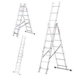 Mehrzweckleiter aus Aluminium 3x7 150kg