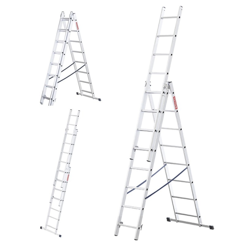 Aluminium-Mehrzweckleiter 3x8 150 Kg