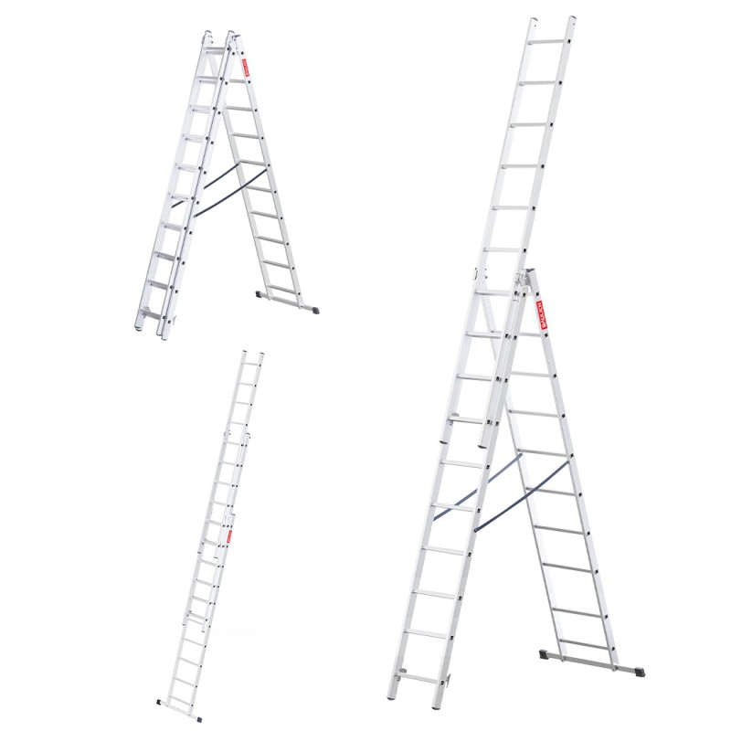 Aluminium-Mehrzweckleiter 3x10 150 Kg