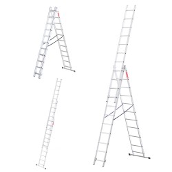 Mehrzweckleiter aus Aluminium 3x11 150 kg