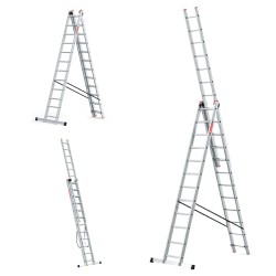 Mehrzweckleiter aus Aluminium 3x12 150 kg