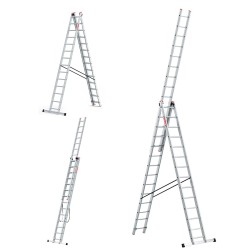 Mehrzweckleiter aus Aluminium 3x14 150 kg