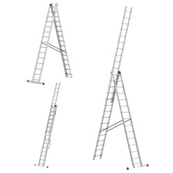 Mehrzweckleiter aus Aluminium 3x15 150 kg
