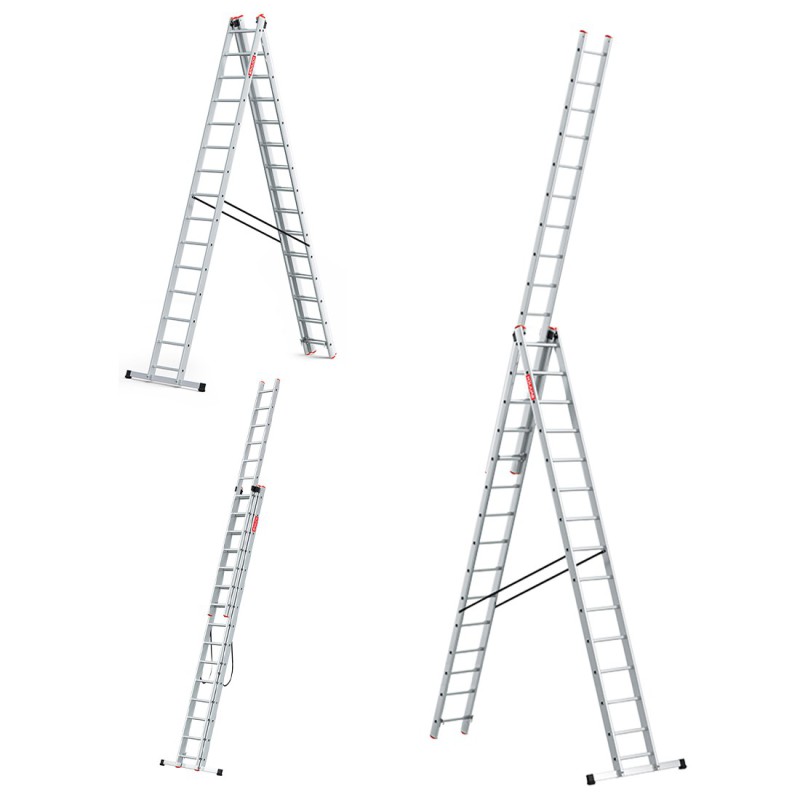 Mehrzweckleiter aus Aluminium 3x15 150 kg