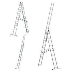 Mehrzweckleiter aus Aluminium 3x16 150 kg