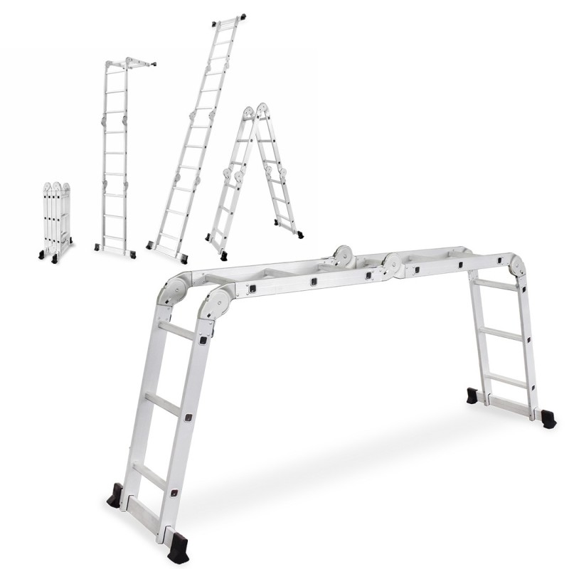 Multifunktionale Alu-Gelenkleiter 4x3 BAULICH