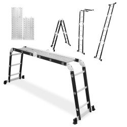 Multifunktions-Gelenkleiter mit Plattform 4x3 Sprossen