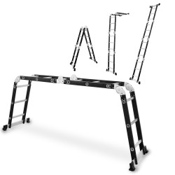 Multifunktions-Gelenkleiter 4x3 Sprossen, klappbar