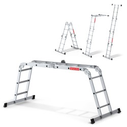 Aluminiumgelenkleiter 4x3 150 Kg HOME