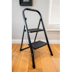 Klapptritt 2 Stufen Schwarz
