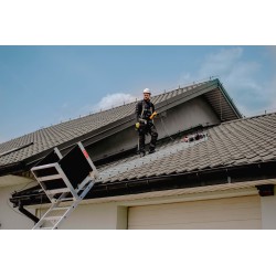 Elektrischer Dachdeckeraufzug aus Aluminium mit Seilwinde und Transportschlitten