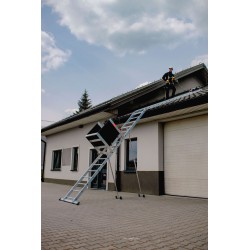 Elektrischer Dachdeckeraufzug aus Aluminium mit Seilwinde und Transportschlitten