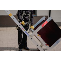 Elektrischer Dachdeckeraufzug aus Aluminium mit Seilwinde und Transportschlitten