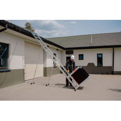 Elektrischer Dachdeckeraufzug aus Aluminium mit Seilwinde und Transportschlitten