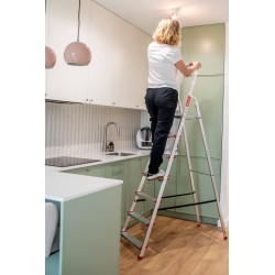 Haushaltsleiter aus Aluminium, einseitig, 7 Stufen 125 kg