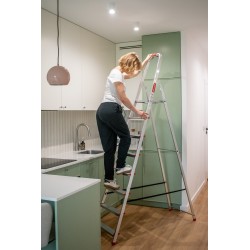 Haushaltsleiter aus Aluminium, einseitig, 8 Stufen, 125 kg