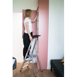 Haushaltsleiter mit Ablage 3 Stufen