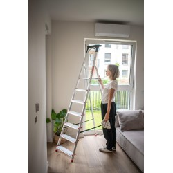 Haushaltsleiter aus Aluminium 7 Stufen 125 kg