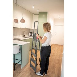 Stahlleiter 5 Stufen 125 Kg HOME