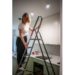 Stahlleiter 8 Stufen 125 Kg HOME