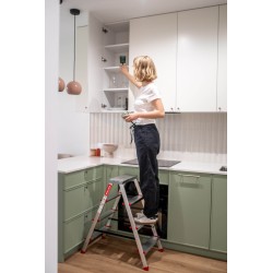 Haushaltsleiter aus Aluminium, beidseitig, 4 Stufen 125 kg