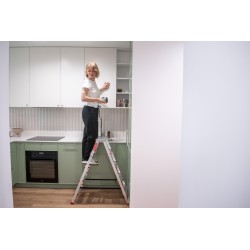 Haushaltsleiter aus Aluminium, beidseitig, 5 Stufen 125 kg