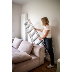 Haushaltsleiter aus Aluminium, beidseitig, 8 Stufen 125 kg