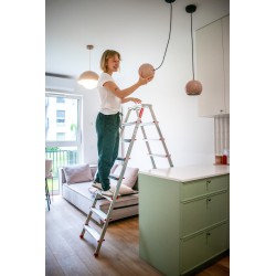 Haushaltsleiter aus Aluminium, beidseitig, 8 Stufen 125 kg