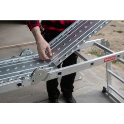 Aluminiumgelenkleiter 4x3 mit Arbeitsplattform HOME