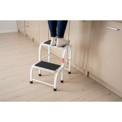 Stahlhocker bis 150kg – Tritthocker mit 2 Stufen HOME
