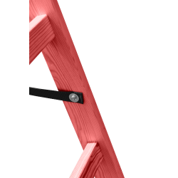 Holzleiter 5 Sprossen 150 kg Malerleiter rot