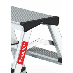 Aluminium-Haushaltsleiter beidseitig begehbar 2 Stufen bis 120 kg