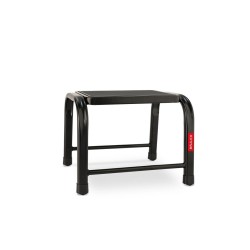 Stahlhocker bis 150 kg – Tritthocker mit 1 Stufe HOME in Schwarz