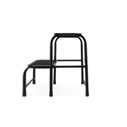 Stahlhocker bis 150 kg – Tritthocker mit 2 Stufen HOME in Schwarz