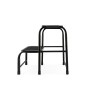 Stahlhocker bis 150 kg – Tritthocker mit 2 Stufen HOME in Schwarz