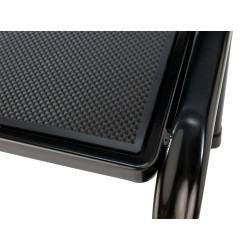 Stahlhocker bis 150 kg – Tritthocker mit 2 Stufen HOME in Schwarz
