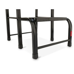 Stahlhocker bis 150 kg – Tritthocker mit 2 Stufen HOME in Schwarz