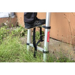 Aluminium-Teleskopleiter 13 Stufen mit Haken HOME