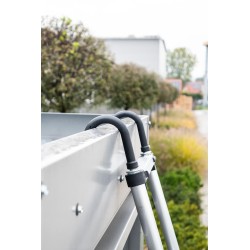 Aluminium-Teleskopleiter 13 Stufen mit Haken HOME