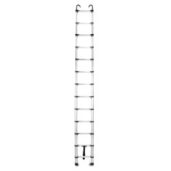 Aluminium-Teleskopleiter 13 Stufen mit Haken HOME