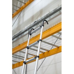 Aluminium-Teleskopleiter 13 Stufen mit Haken HOME