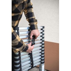 Aluminium-Teleskopleiter 11 Stufen mit Haken HOME