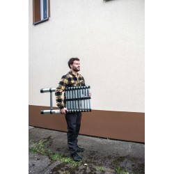 Aluminium-Teleskopleiter 11 Stufen mit Haken HOME