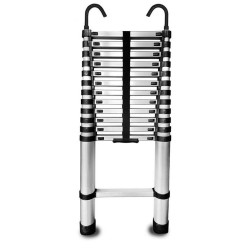 Aluminium-Teleskopleiter 11 Stufen mit Haken HOME