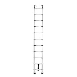 Aluminium-Teleskopleiter 11 Stufen mit Haken HOME