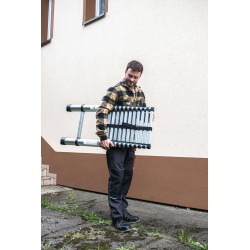 Aluminium-Teleskopleiter 9 Stufen mit Haken HOME