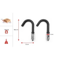 Aluminium-Teleskopleiter 9 Stufen mit Haken HOME